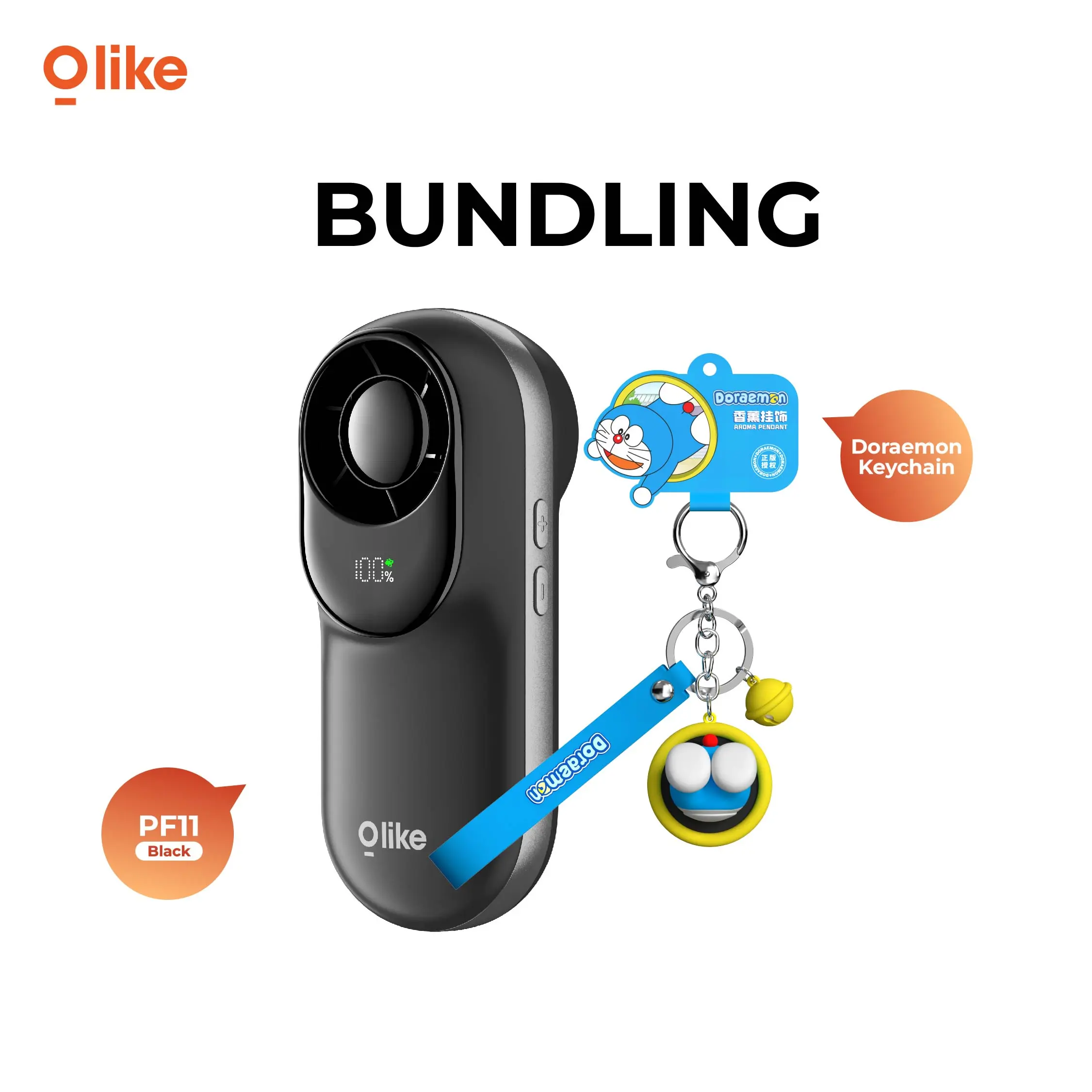 Black + Keychain Doraemon