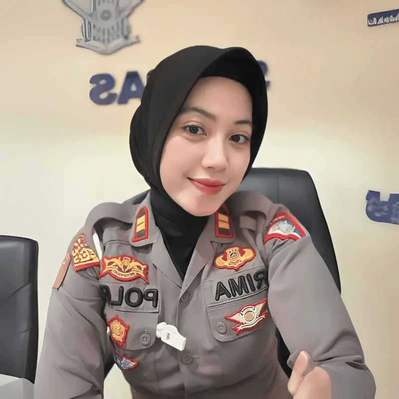 Hijab Dinas Polwan Hitam Ikat Leher Premium Jilbab Instan Olahraga Sport Pad Tumpuk Polos Anti Tembem Kerudung Muslim Cantik Nyaman tali 2025 2