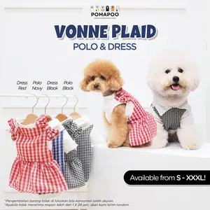 POMAPOO - Baju Kucing dan Baju Anjing Vonne Plaid Polo & Dress