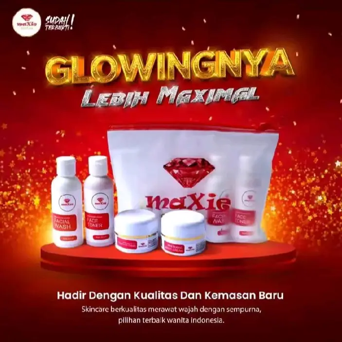 Paket Maxie 4 in 1 Premium BPOM Maxie Skinncare untuk Perawatan Wajah - Facial Berjerawat Pelembab Berminyak Membersihkan Moisturizer wash 0