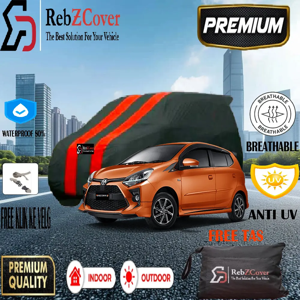 Rebzcover Sarung Mobil Premium Toyota Agya 2013-2026 Indoor Outdoor Terbaik Termurah | Car Cover