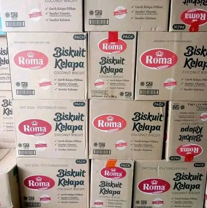 Biskuit Roma kelapa 1dus isi 28 pcs harga terjangkau - harga 1dus biskuit