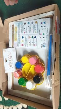 Product Review of Paket Lengkap Melukis Kanvas 20x30cm Dilengkapi Dengan 8 Cat Akrilik 2 Kuas Pallete Color Mixing Chart Dan Kanvas Lukis Putih Berkualitas Alat Stationery from ** 2
