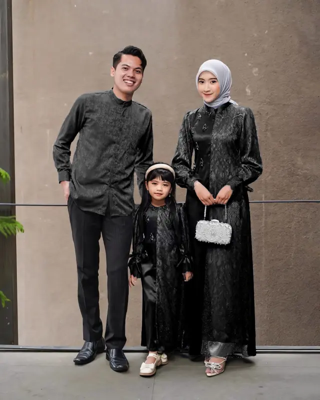 Couple Family Set Zanitha dress Couple Lebaran 2025 Exclusive Spesial Lebaran Gamis Couple Lebaran Syari Modern Dress Kondangan Set Baju Muslim Terbaru 2025 1