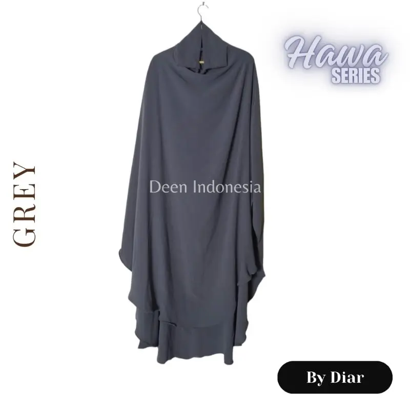 DIAR HAWA SERIES FK- FRENCH KHIMAR INSTAN KARET PREMIUM JUMBO LONG OVAL INSTANT KHIMAR HIJAB JILBAB KERUDUNG SYAR'I BAHAN PREMIUM 4