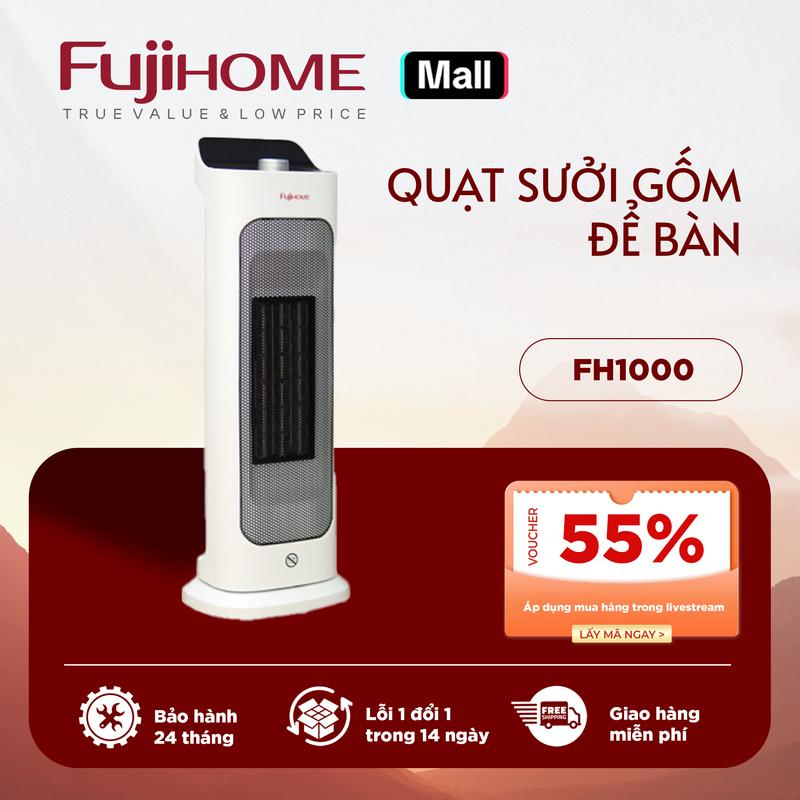 Quạt sưởi gốm mini không khô da FUJIHOME FH1000 nhập khẩu máy sưởi tự ngắt Sưởi Ấm