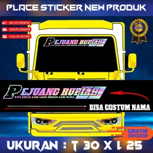 New Cod Stiker Hologram Pejuang Rupoah Stiker Kaca Depan Truk Pikup Mobil Bisa Request Nama Car