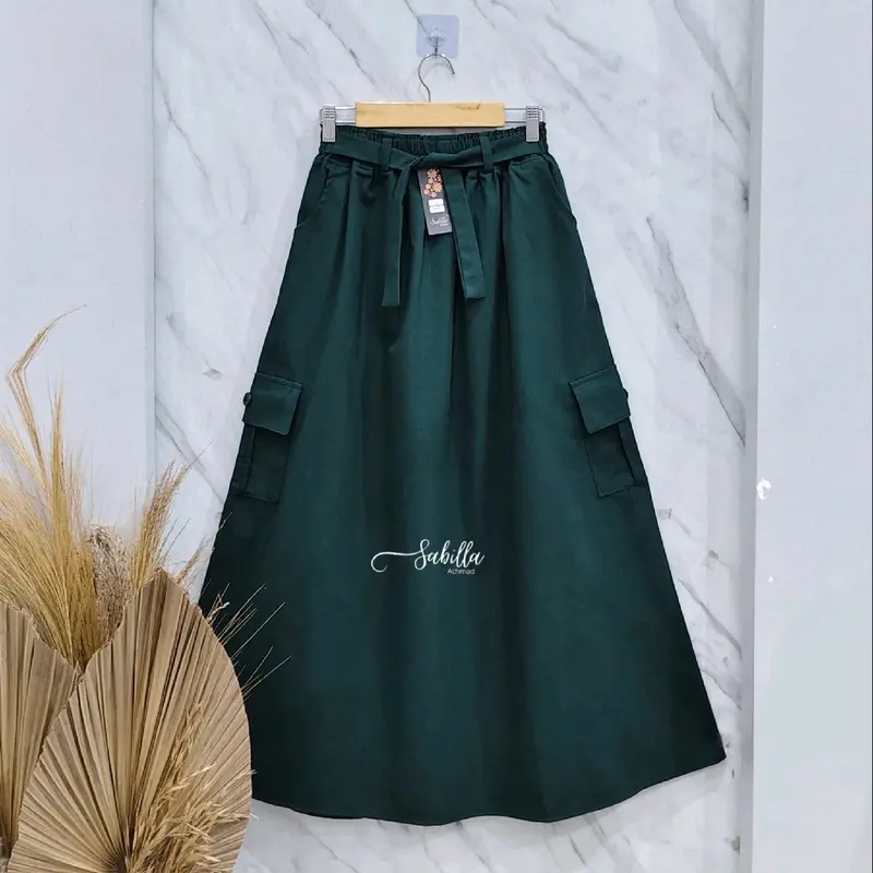 [Sabilla] Rok Cargo Dewasa Jumbo Linen & Twill Stretch Combed Ukuran XL & XXL 2