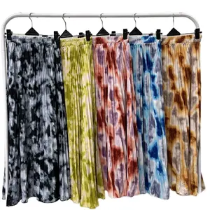 Rok Plisket Panjang Wanita Muslim Motif Marble