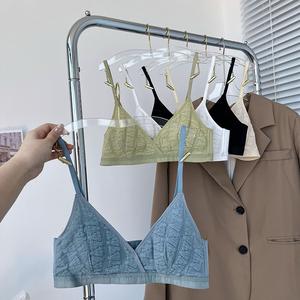 Áo Ngực Nữ, Siêu Mỏng, Cúp Tam Giác Kiểu Pháp, Giảm Kích Thước Ngực, Không Dây, Phong Cách Thắt Nơ, Thiết Kế Nữ Tính