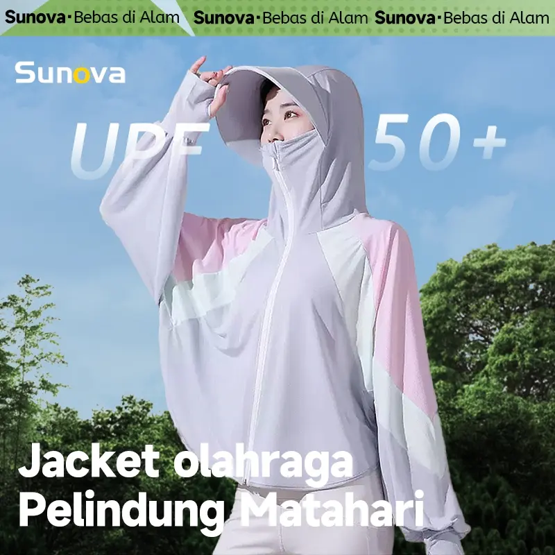 Jaket Anti UV Jacket Olahraga Pelindung Matahari Jaket Wanita Tipis Jaket Anti Sinar Matahari
