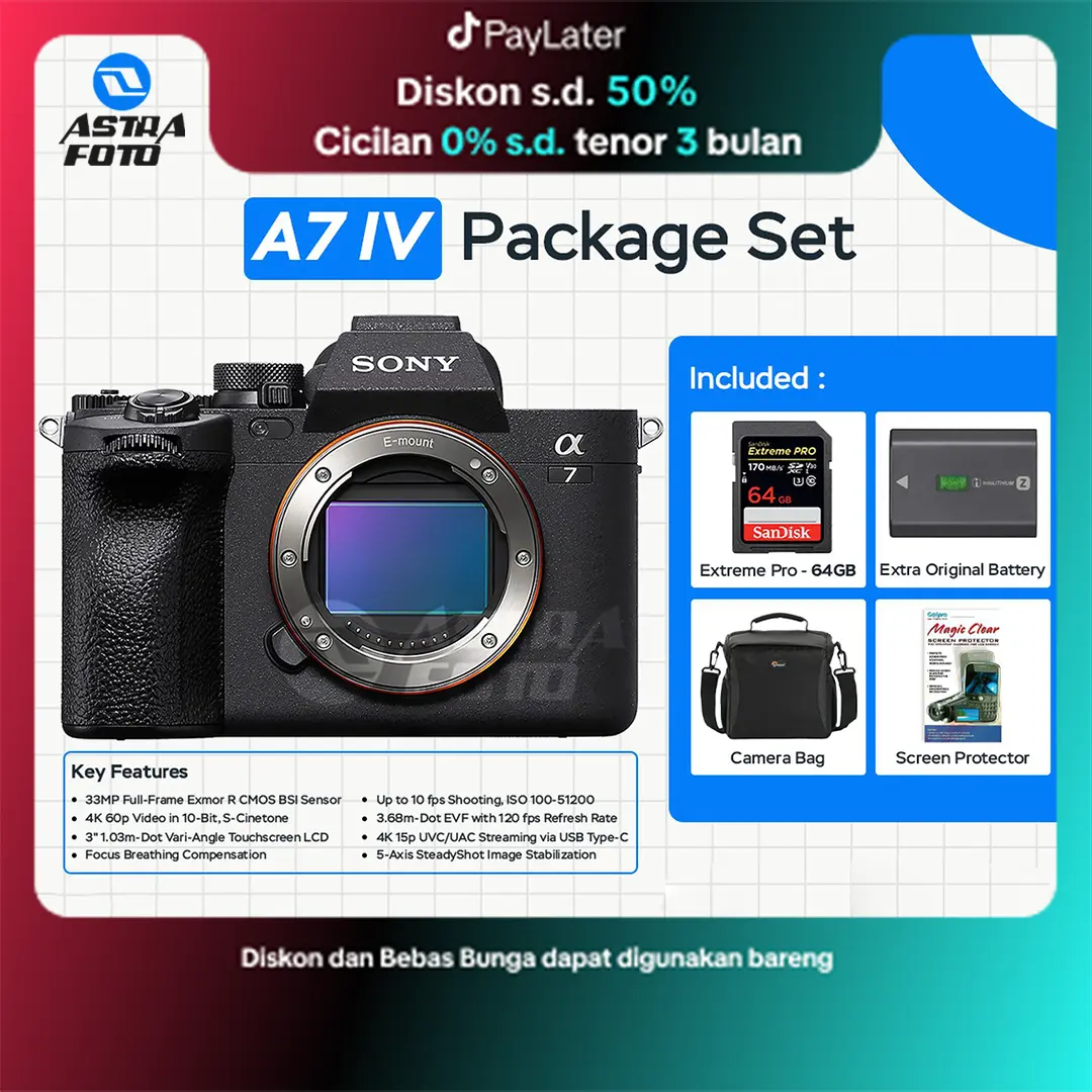Sony A7IV Body Only - Sony A7 IV Sony A7 Mark IV - A7IV BO Full Frame
