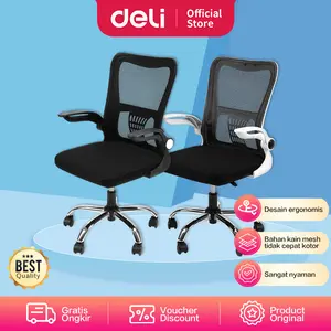 Deli Office Chair / Kursi Kantor / Kursi Kerja Desain Ergonomis Sangat Nyaman E4928 E4929 Furniture Sandaran