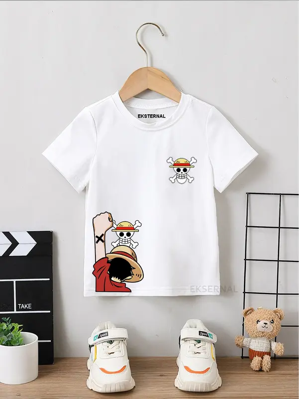 Eksternal Style Original Baju Kaos Distro Anak Laki Laki/Anak Perempuan Umur 1-12 Tahun Bahan Cotton combet30s / Kaos anak / baju kaos one piece luffy Combed Katun 8