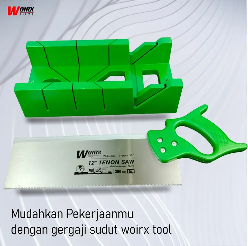 Gergaji Pigura Mitre Box Potong Sudut Figura Back Saw 300mm 12" inch WOIRX TOOL 1