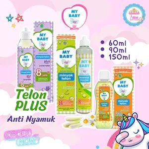 MY BABY Minyak Telon Plus & Long Protection - Minyak Telon Anti Nyamuk Eucalyptus & Lavender
