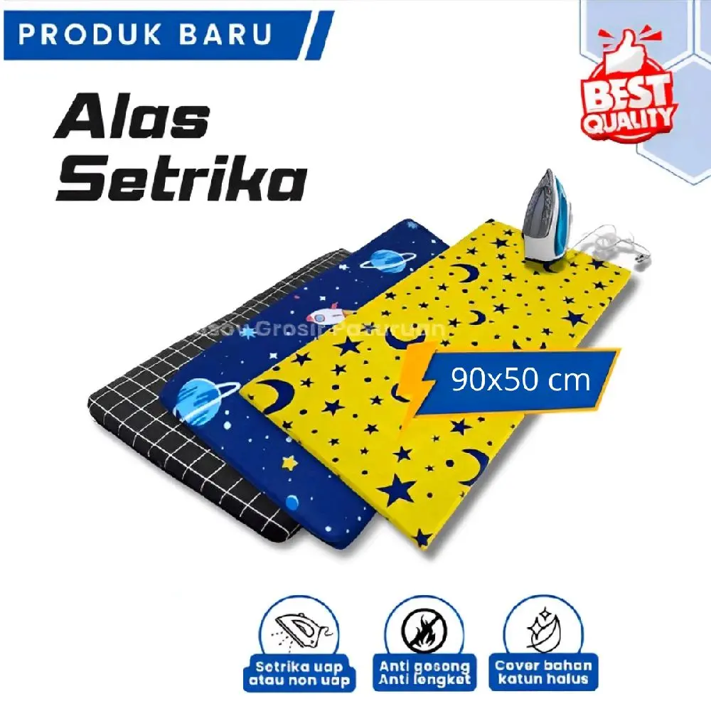 Alas Setrika Bahan Karpet Tebal Premium Alas gosok Setrika Ukuran 90x50 Cm