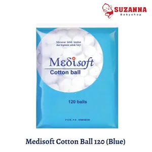 Medisoft Cotton Balls 120 Blue - Kapas Bulat
