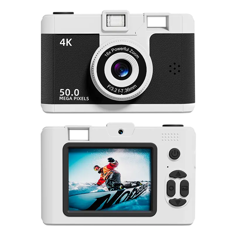 [COD] Kamera Digicam 50MP 8X Zoom Kamera Digital Pocket LCD 2,4 Inci 4K Vlog Anti Goyang Filter Camera Digital Mini（Free Kartu memori 32G + Tali Gantungan） Dslr 8