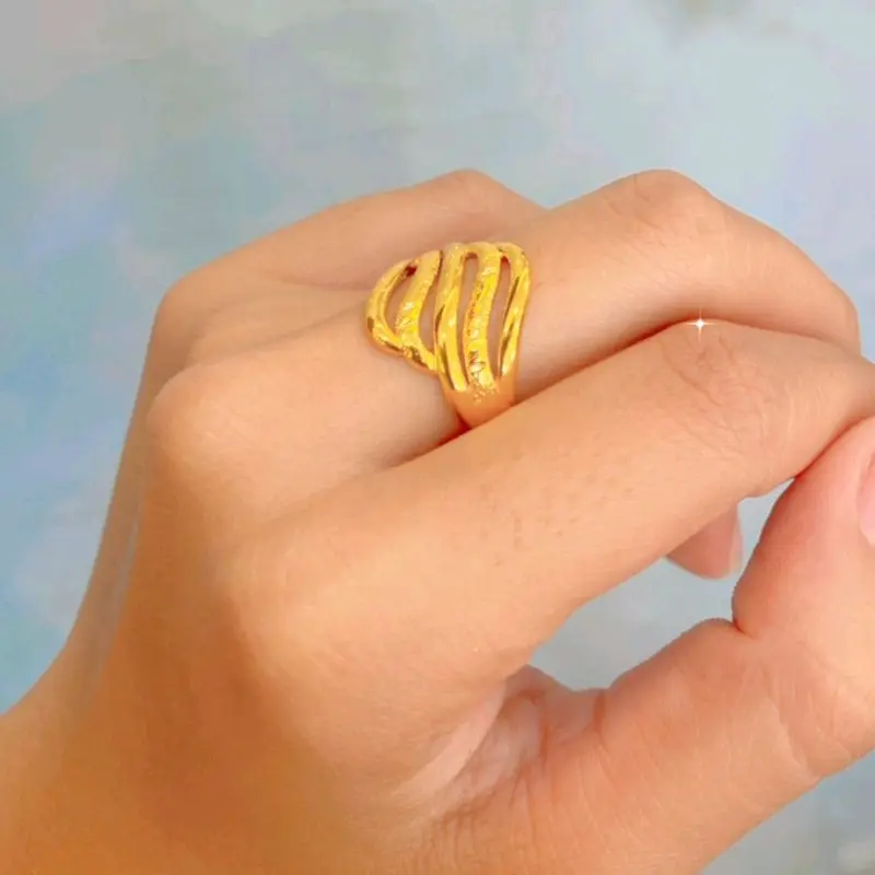 Cincin Wanita Ulir Emas Terbaru Viral - Rings 1