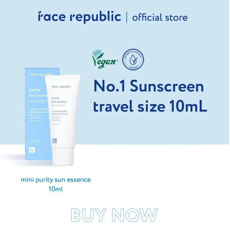 Face Republic Mini Purity Sun Essence SPF50+ PA++++ 10mL Vegan