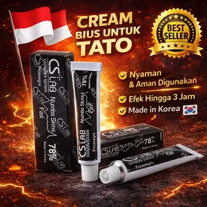 CS Lab 78% Numbing Cream Ampuh untuk Sulam Alis Bibir & Tato Krim Anestesi Efektif dan Aman 10g Expire 2028 Perawatan Wajah Super Kebas Tahan 2 Jam