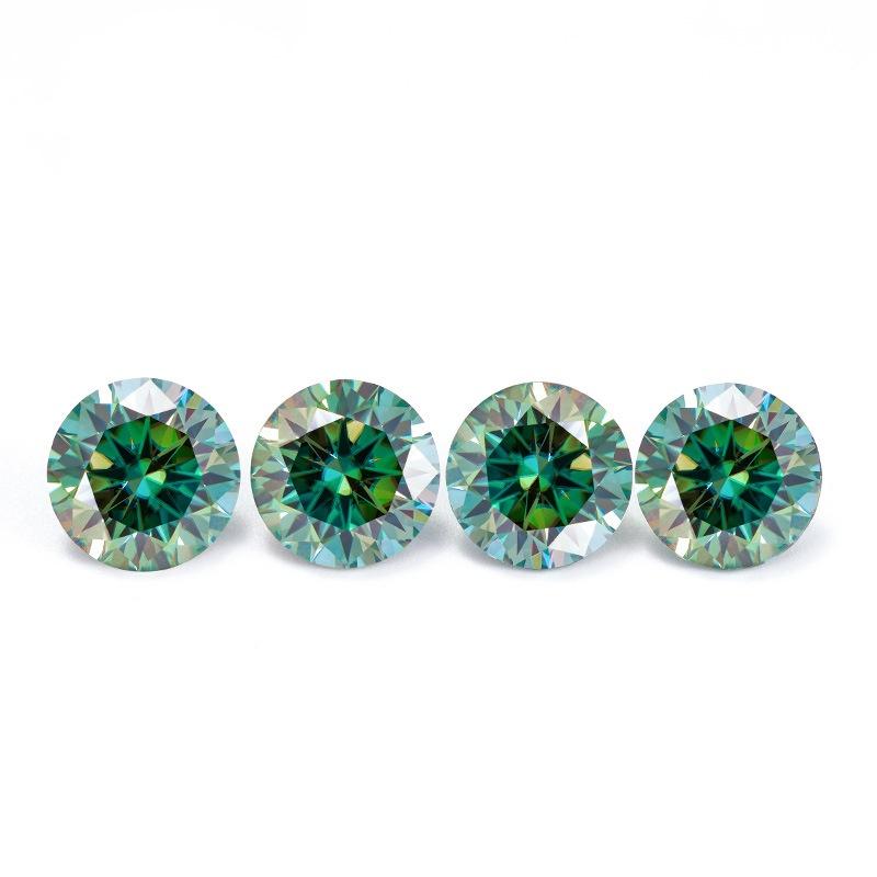 Product Introduction of LLXYW Aquamarine/Green Blue color Moissanite Loose Gemstones VVS1 3EX Cut Real Certified Moissanite 13