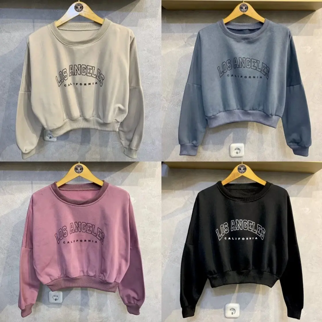 CROPTOP CREWNECK LOS ANGELES STYLE CEWEK