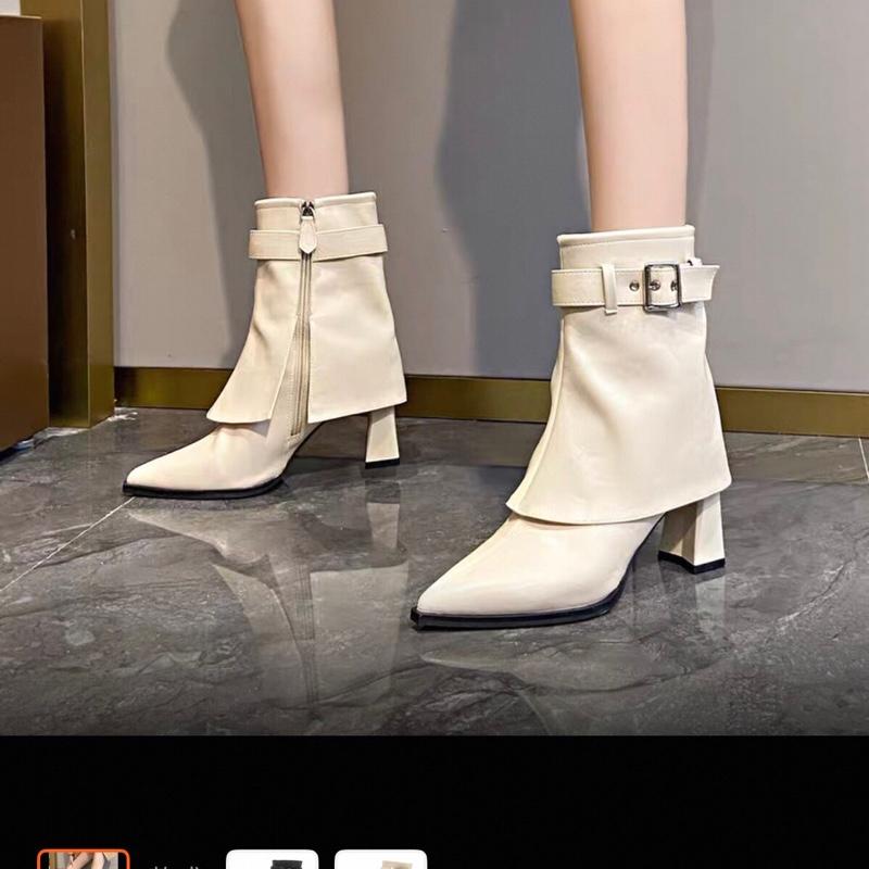 Bốt cổ ngắn phong cách Hàn Quốc đế trụ 7cm cho nữ mã 168