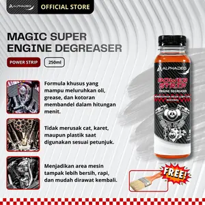 ALPHADEG - Engine Degreaser Merah - Pembersih Kerak Mesin & Kuas Gratis Original 250ml