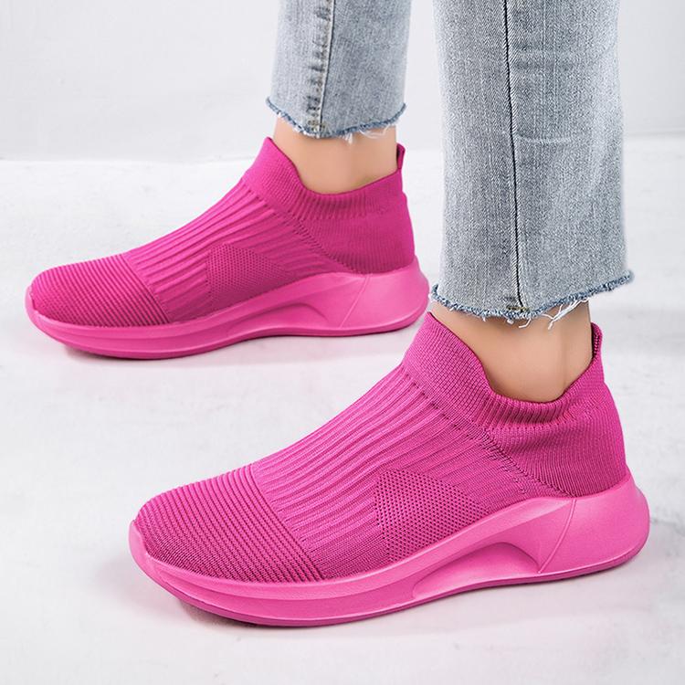 Product Introduction of Giày Thể Thao, Đế Mềm Siêu Nhẹ, Lưới Flyknit, Thoáng Khí, Dành Cho Nữ, Giày Tất, Thích Hợp Cho Các Cặp Đôi, Nhẹ, Thoải Mái, Chống Mùi, Chống Trượt, Dễ Phối Đồ, Thường Ngày, Giày Nữ 19