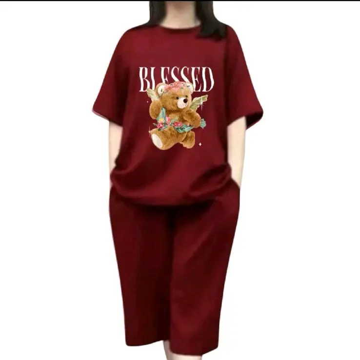 Paket 3 Stelan kulot dewasa pendek celana 7/8 stelan dewasa viral stelan wanita dewasa warna RANDOM Setelan Santai 7