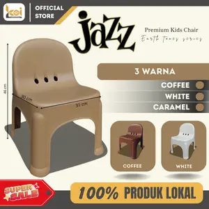 KINGDOM (COD) Kursi Anak Kingdom KURSI JONGKOK Jazz Premium Kids Chair Earth Tones Series 3 Warna Coffee White Caramel 32x31x46cm Furniture Lokal