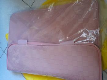 Product Review of DEVILA LUXURY NUDE PINK BOXES WATERPROOF TRAVEL BAG MEDIUM SIZE - Tas Koper Motif Kotak Mewah Murah Perempuan Mudik from l**2 0
