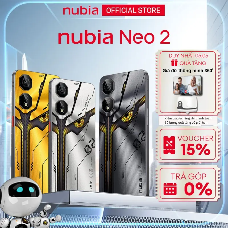 Điện thoại Gaming Nubia Neo 2 | 20(8+12)GB/256GB | 6.72'' 120Hz| Trigger Kép| Sạc nhanh 33W| Chính Hãng