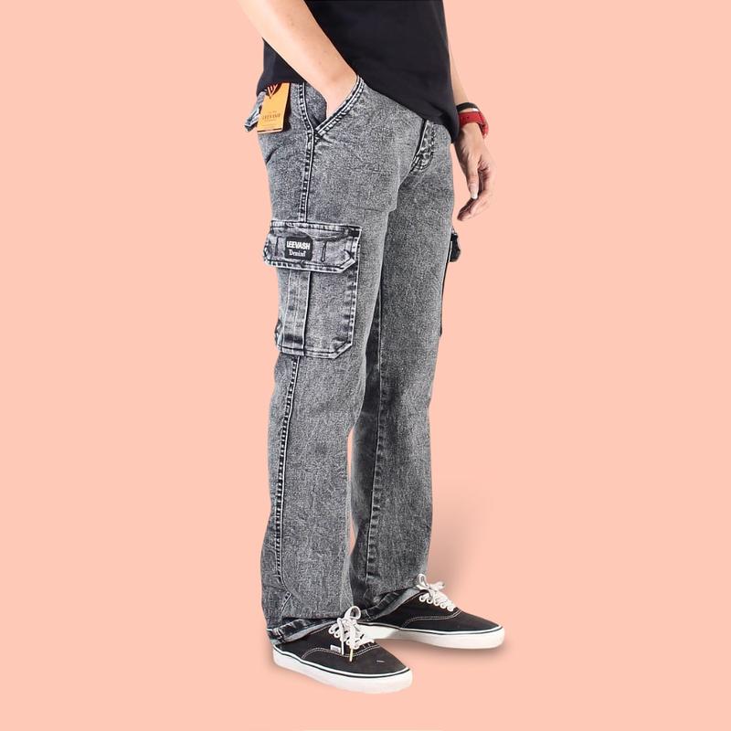 Product Introduction of Celana Cargo Jeans Panjang Slim Fit Stretch Original Leevash Premium Distro Quality Hype Realpict 3