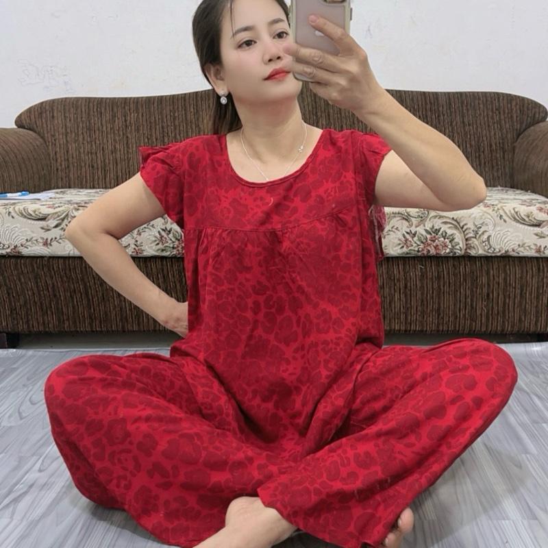 DH-5. ĐỒ BỘ TOLE LANH. Bộ Quần Dài Áo Tay Cánh Tiên Size 63-120 kg Nhiều Màu Sắc Họa Tiết.