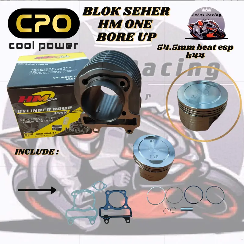 blok seher bore up beat esp 53mm 54.5mm boring racing beat k44 scoopy esp beat street 2015 2019 vario 110 piston ring hmone komplit lengkap 2