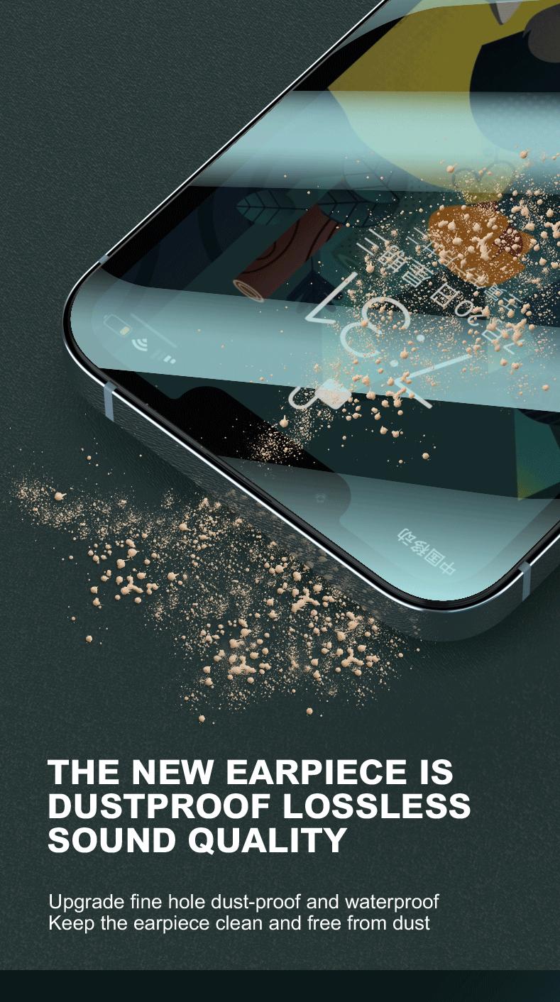 Product Introduction of [Cod] 2025 new wsken HD tempered glass for iPhone 16 Pro Max/16 pro/15 Pro Max/13/12/11/X tempered film [auto dust removal] full screen coverage, HD screen protector dustproof film accessories 13