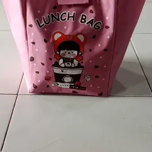 Lunch bag perekat tas bekal serbaguna tali sumbu putih