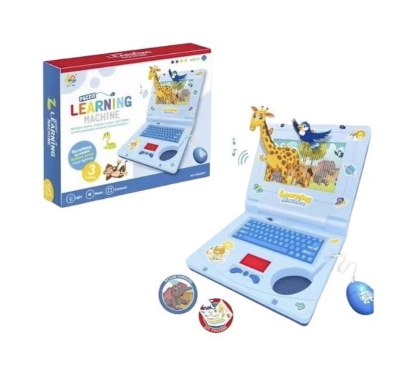 mainan belajar learning machine laptop mouse 65 bahasa layar game notebook playpad 6