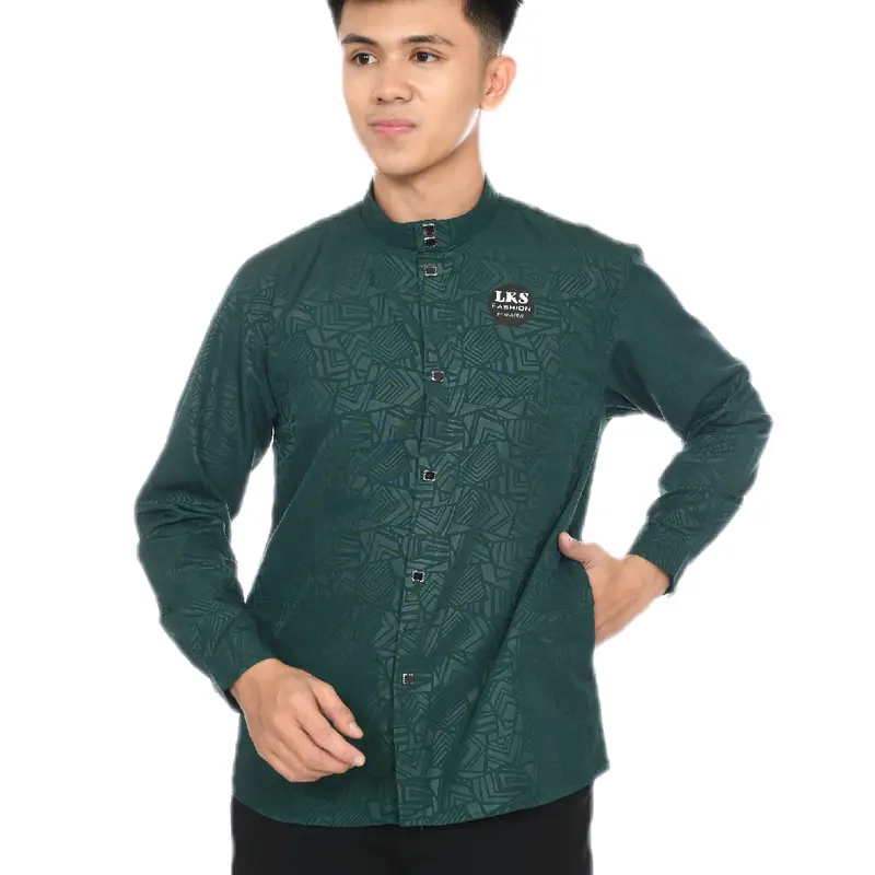 Kemko sultan motif etnic bahan betsway embos premium bahan Tebal ukuran S L XL XXL mewah dan kerkualitas, Variasi Kantong Samping Kancing Nyaman di pakai Tangan Panjang bisa buat Seragam warna Hitam dll Baju Koko Muslim Pria Dewasa Katun Kurta 4