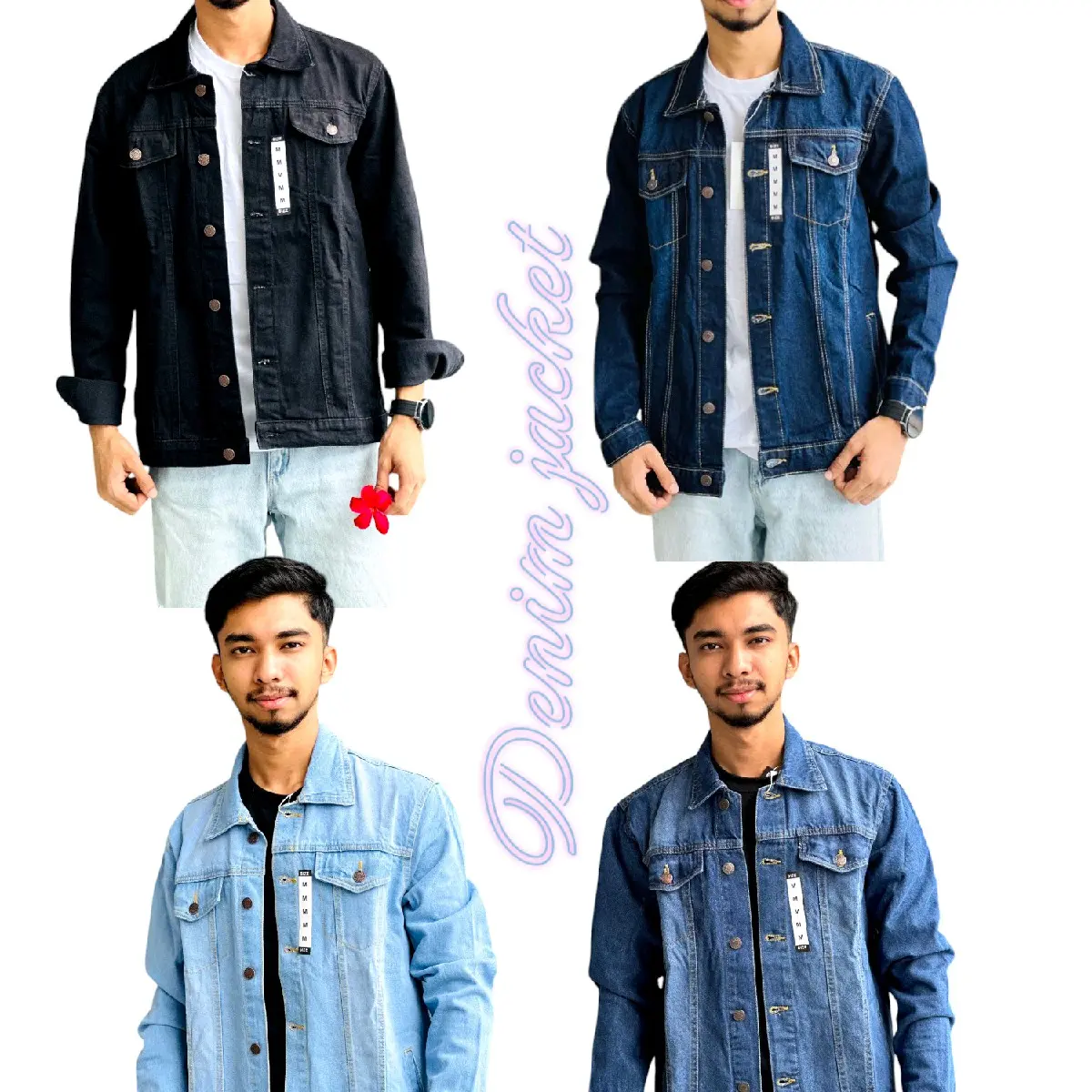 Mens Denim Jacket Ready Stock New Design  Size _ S - 3XL