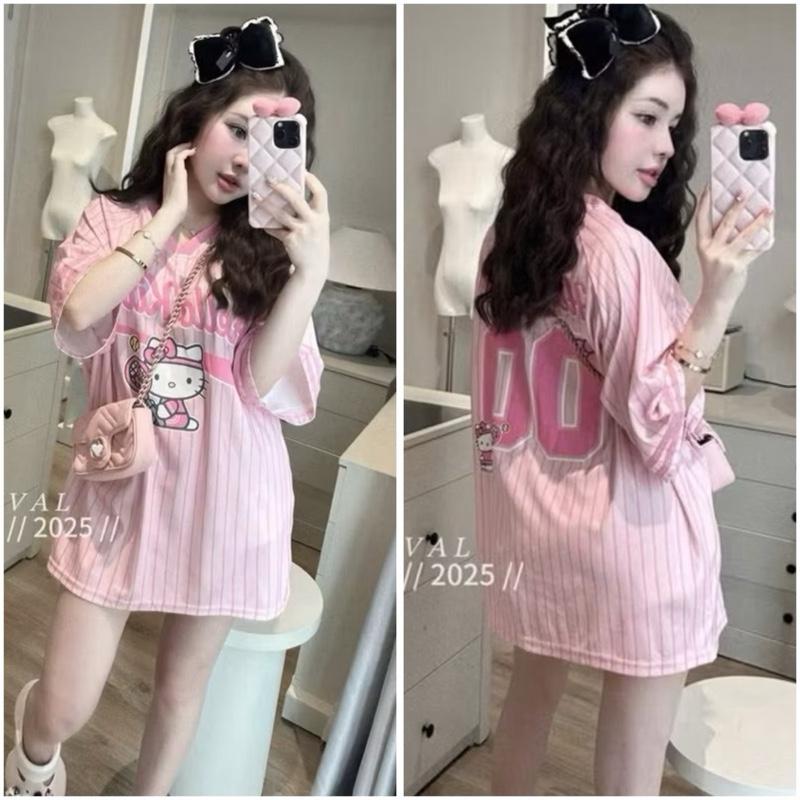 [COTTON 4 CHIỀU VIP] ÁO THUN UNISEX NỮ - HOẠ TIẾT CỔ TIM SỌC HỒNG IN HÌNH 2 MẶT SỌC TAY - CHẤT VẢI COTTON 4 CHIỀU MỀM MÁT - FORM RỘNG 40-70 KG - Thời Trang Nữ Women Hottrend.