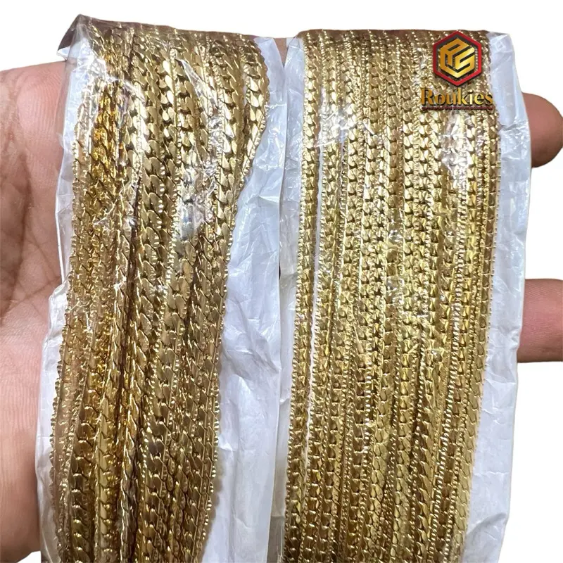 KALUNG TITANIUM RANTAI SISIK NAGA GOLD