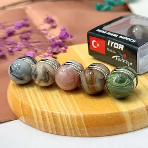 MEDIUM BROS MAGNET TURKI - 14mm Oren Turkey original made in turkey - pin hijab magnet motif polos hitam putih warna warni pin magnet pin jilbab shawl