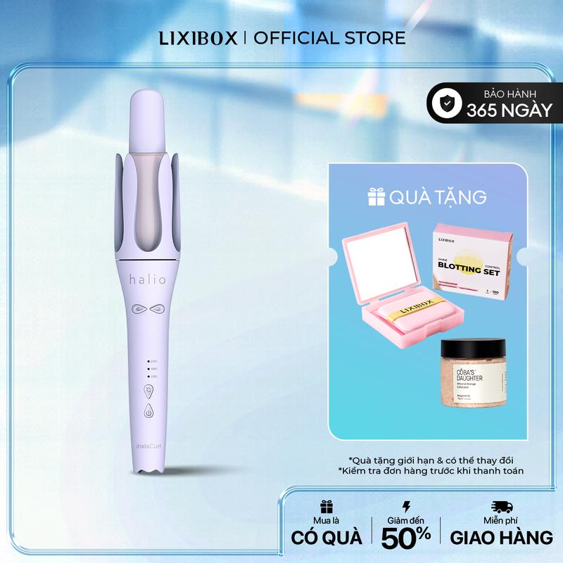 Máy Uốn Tóc Tự Xoay Ion Âm Halio InstaCurl Premium Automatic Hair Styler Nữ Women máy  xoăn hippie máy  uốn máy  bấm