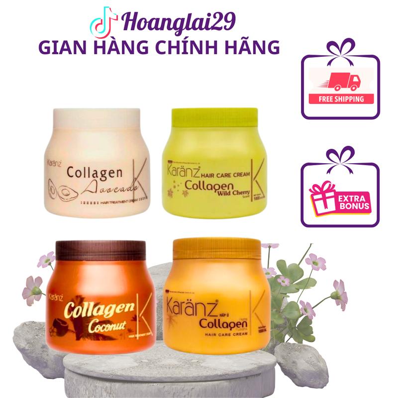  Kem ủ tóc Collagen Bơ Karanz 500ml  hộp trắng  
