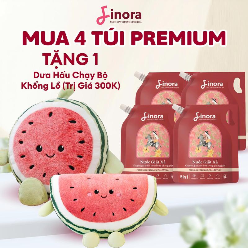 Độc quyền Livetream - Tặng dưa chạy bộ - Combo 4 Túi Tặng Dưa hấu Khổng Lồ - Nước Giặt Finora Hương Nước Hoa Cao Cấp Hương Thơm Baccarat