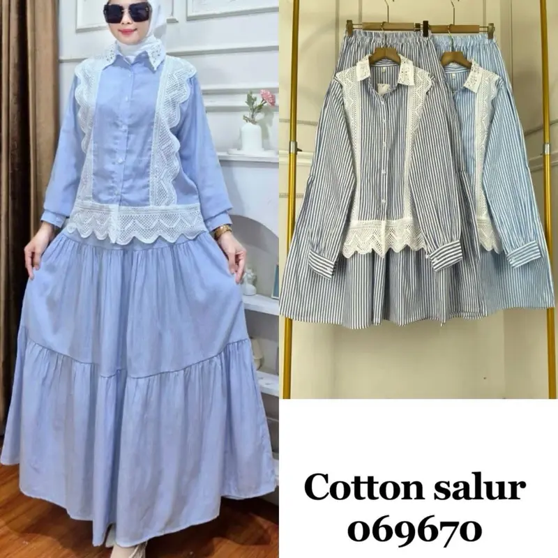 SYFBELL ONE SET ROK - Set Rok katun premium renda